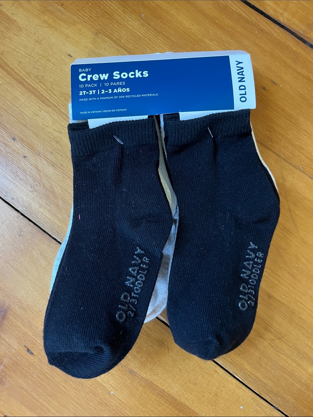 NWT Old Navy Baby Crew Socks, 2/3T, Neutral Colors (10 Pack)